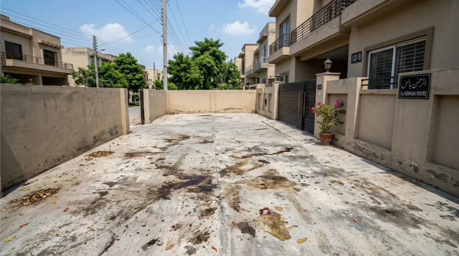 Post-Qurbani Driveway Sanitisation, Bahria Town - Before