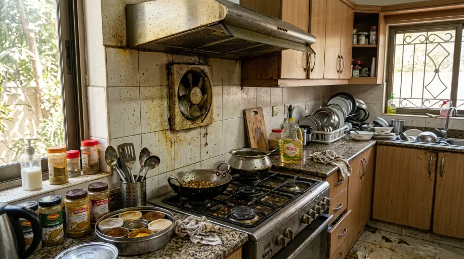Pre-Ramadan Kitchen Deep Clean, DHA - Before