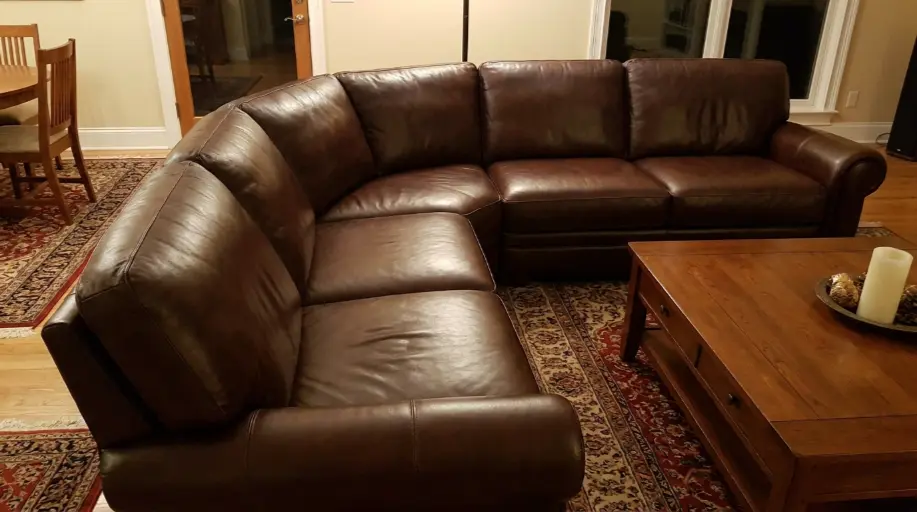 L-Shape Leather Sofa, Gulberg III - After