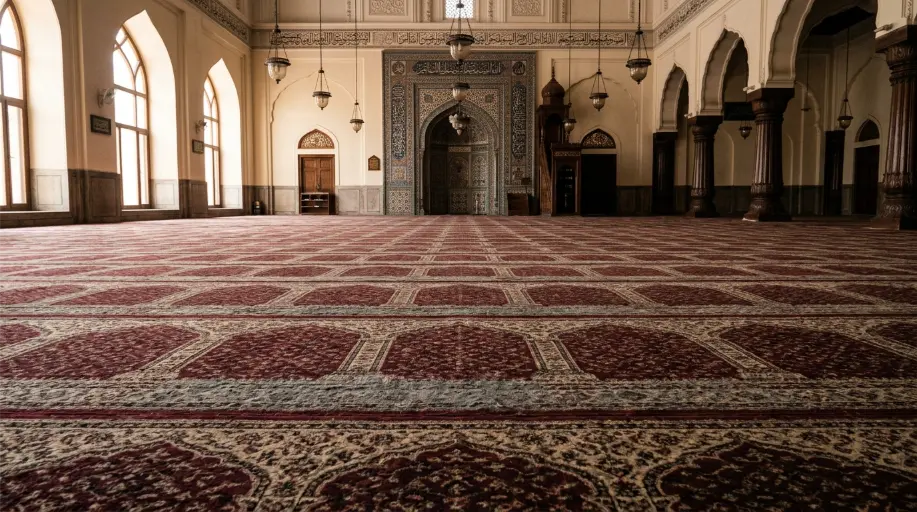 Main Prayer Hall Carpet, Model Town Masjid - Before